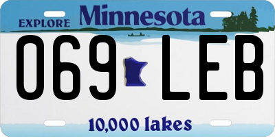 MN license plate 069LEB