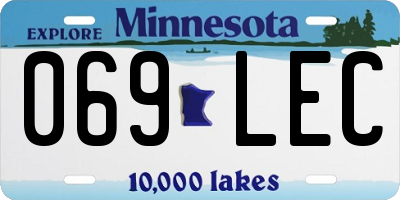 MN license plate 069LEC