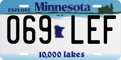 MN license plate 069LEF
