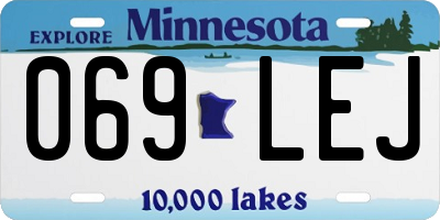 MN license plate 069LEJ