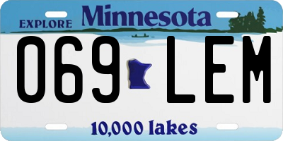 MN license plate 069LEM