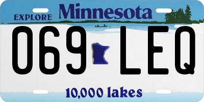 MN license plate 069LEQ
