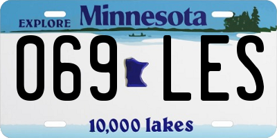 MN license plate 069LES