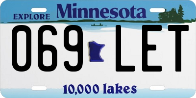 MN license plate 069LET