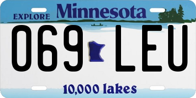 MN license plate 069LEU
