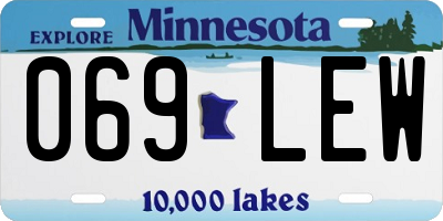 MN license plate 069LEW