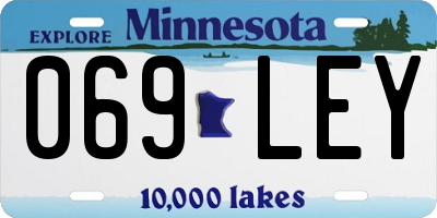 MN license plate 069LEY