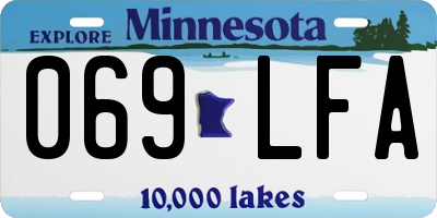 MN license plate 069LFA