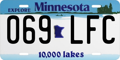 MN license plate 069LFC