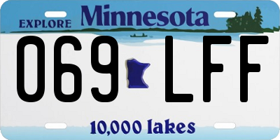 MN license plate 069LFF