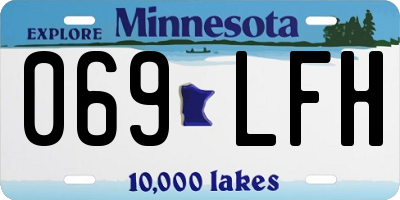 MN license plate 069LFH