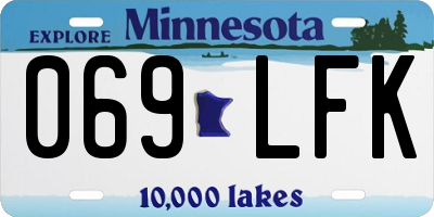 MN license plate 069LFK
