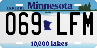 MN license plate 069LFM