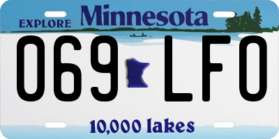 MN license plate 069LFO