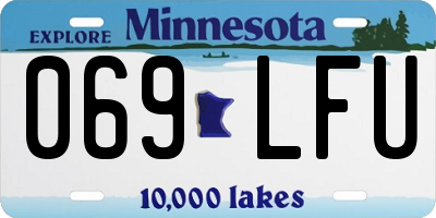 MN license plate 069LFU