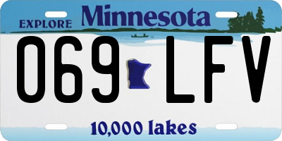 MN license plate 069LFV