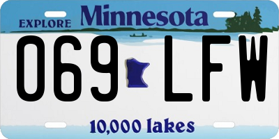 MN license plate 069LFW