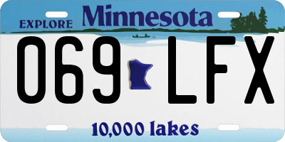 MN license plate 069LFX