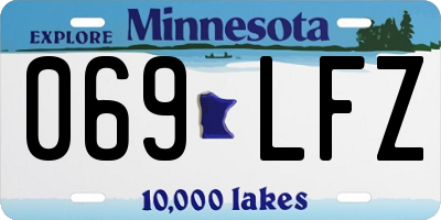 MN license plate 069LFZ