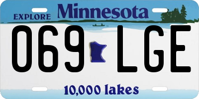 MN license plate 069LGE