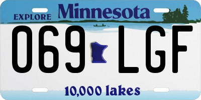 MN license plate 069LGF