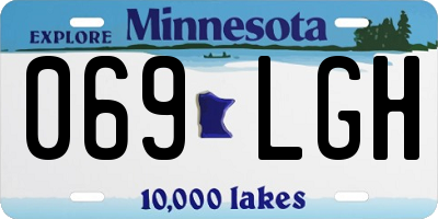 MN license plate 069LGH