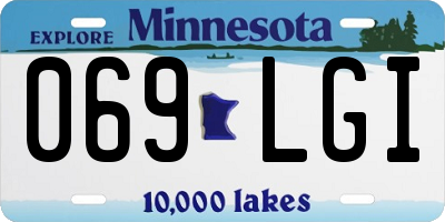 MN license plate 069LGI