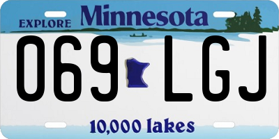 MN license plate 069LGJ
