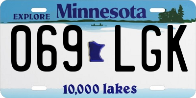 MN license plate 069LGK