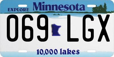 MN license plate 069LGX
