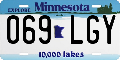 MN license plate 069LGY