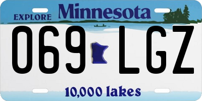 MN license plate 069LGZ