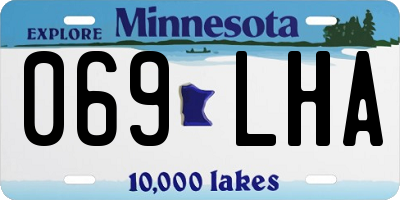 MN license plate 069LHA