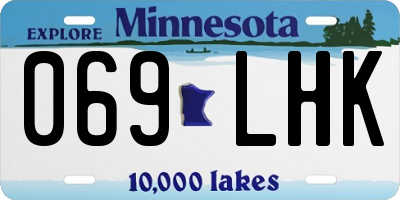 MN license plate 069LHK