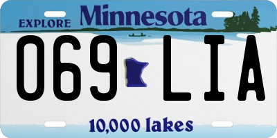 MN license plate 069LIA