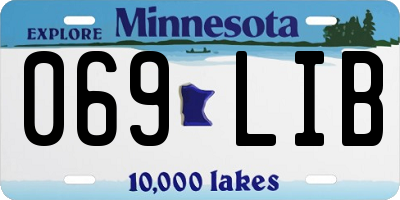 MN license plate 069LIB