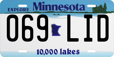 MN license plate 069LID