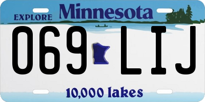 MN license plate 069LIJ