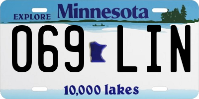 MN license plate 069LIN