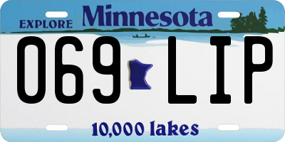 MN license plate 069LIP