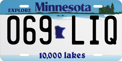 MN license plate 069LIQ