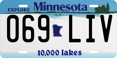 MN license plate 069LIV