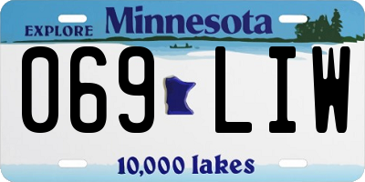 MN license plate 069LIW