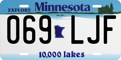 MN license plate 069LJF