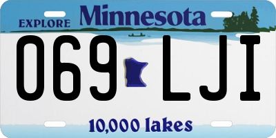MN license plate 069LJI