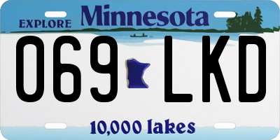 MN license plate 069LKD