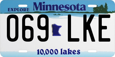 MN license plate 069LKE