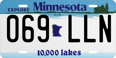 MN license plate 069LLN