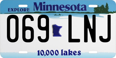 MN license plate 069LNJ