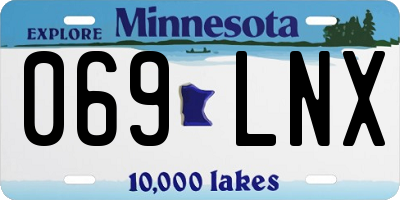 MN license plate 069LNX